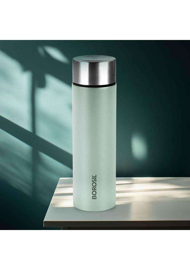 Borosil Hydra Coolsip Mint Stainless Steel Water Bottle | 1000 ml | 33.8 fl oz | Leak Proof - Indya