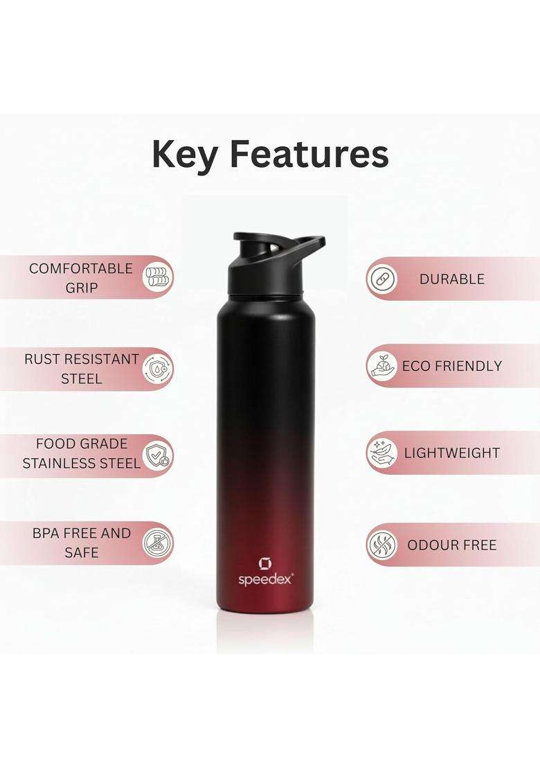 Speedex Stainless Steel Water Bottle | 1 L | 1.1 Qt | Leak Proof - Indya