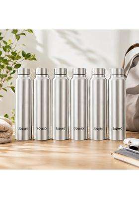 Solimo Bottle Stainless Steel Water Bottle | 1000 ml | 33.8 fl oz | Pack of 6 | Leak Proof