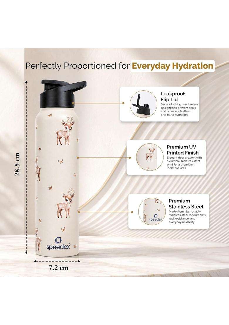 Speedex Stainless Steel Water Bottle | 1 L | 1.1 Qt | Leak Proof - Indya