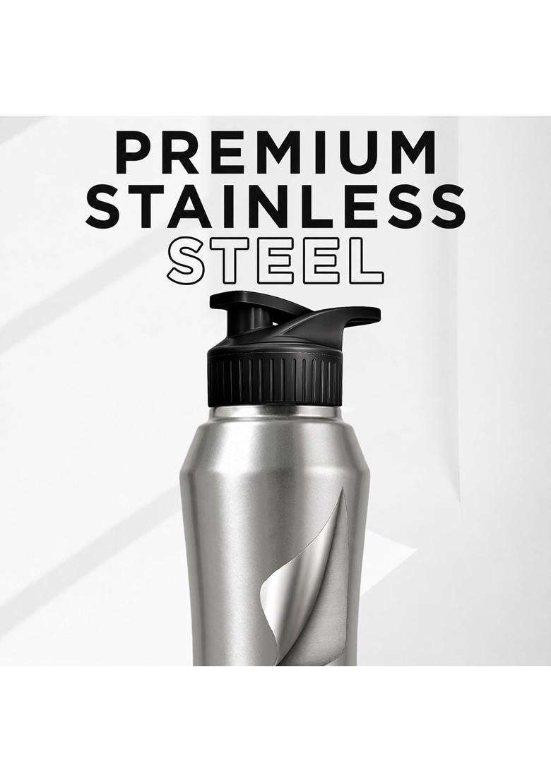 Speedex Stainless Steel Water Bottle | 1 L | 1.1 Qt | 3-Piece Set | Leak Proof - Indya