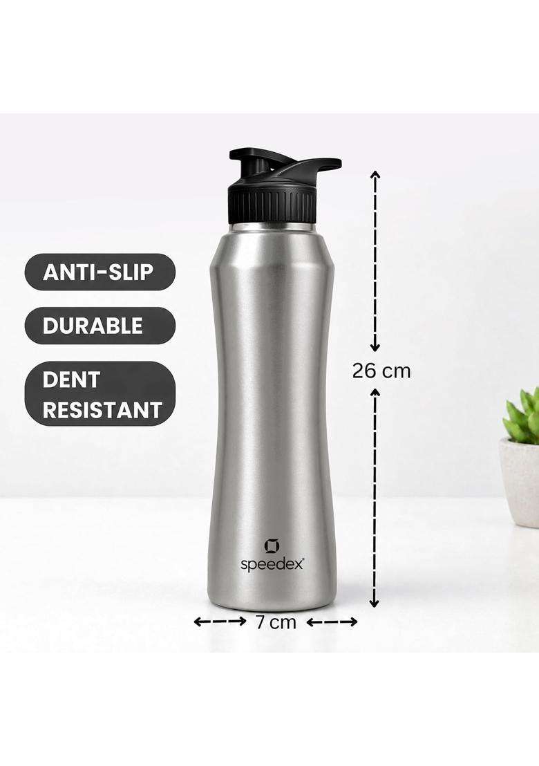 Speedex Stainless Steel Water Bottle | 1 L | 1.1 Qt | 3-Piece Set | Leak Proof - Indya