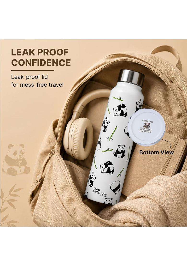The Better Home Stainless Steel Water Bottle | 1 L | 1.1 Qt | BPA Free | Leak Proof | Rust Resistant - Indya