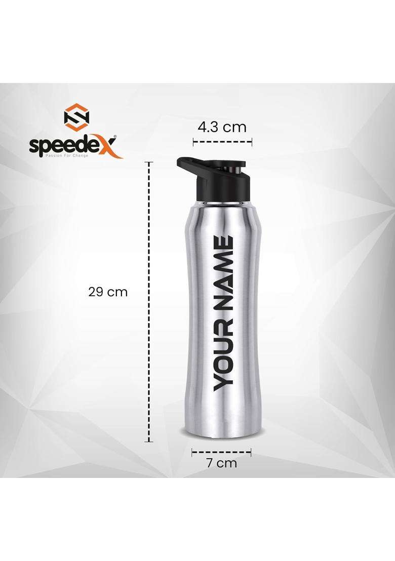 Speedex Stainless Steel Customised Matt Water Bottle with Sipper Cap | 1 L | 1.1 Qt | Leak Proof - Indya