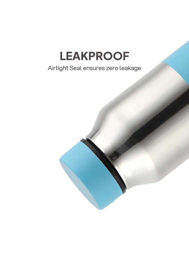 CELLO Arctic Stainless Steel Water Bottle for Office and Daily Use Blue | 1000 ml | 33.8 fl oz | Leak Proof | Rust Resistant - Indya