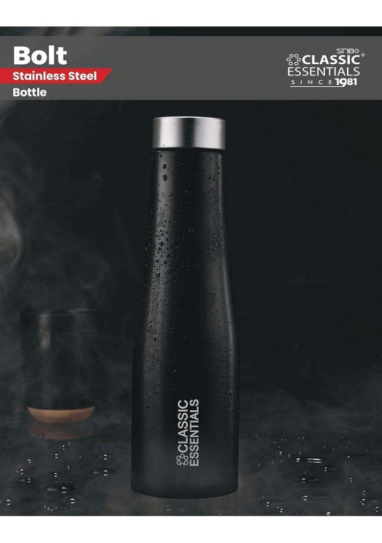 CLASSIC ESSENTIALS Stainless Steel INOX Carbo Water Bottle | 1000 ml | 33.8 fl oz | BPA Free | Leak Proof - Indya
