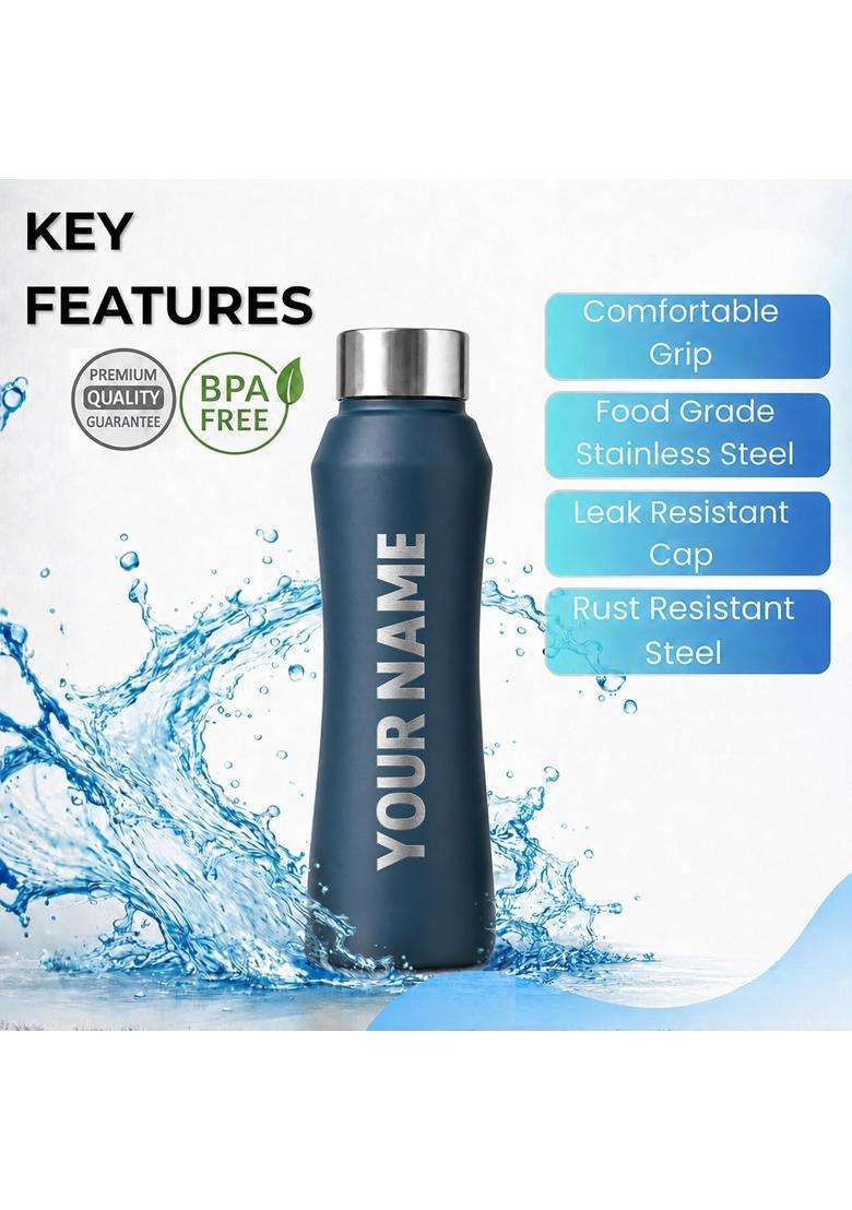 Speedex Customised Stainless Steel Water Bottle with Engraved Name | 1 L | 1.1 Qt - Indya