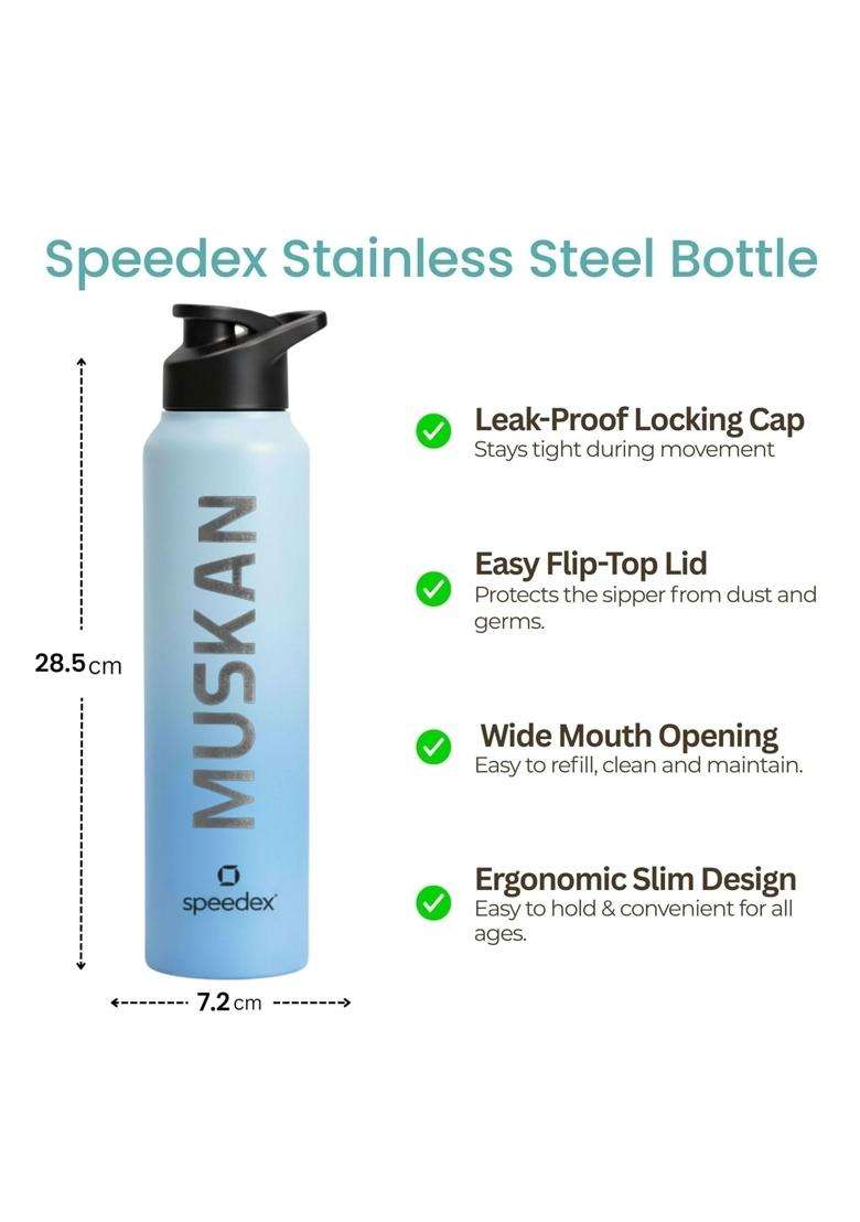 Speedex Engraved Name Stainless Steel Sipper Water Bottle | 1 L | 1.1 Qt - Indya