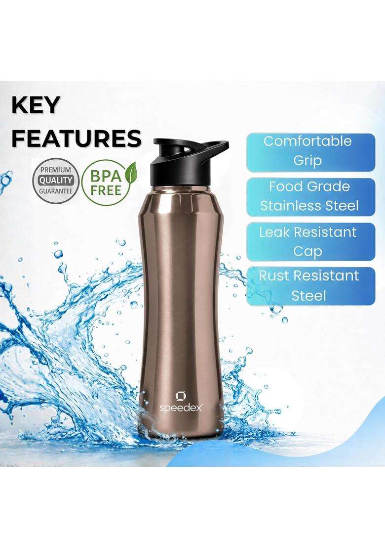 Speedex Stainless Steel Water Bottle | 1 L | 1.1 Qt | Leak Proof - Indya