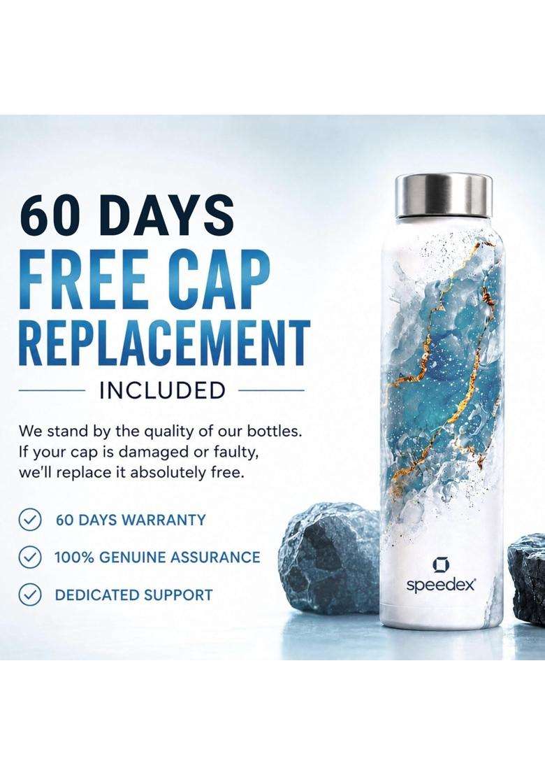 Speedex Stainless Steel Printed Water Bottle | 1 L | 1.1 Qt | Leak Proof - Indya