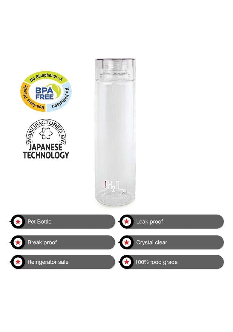 CELLO H2O Premium Edition Water Bottles Pcs for Daily Use Each | 1000 ml | 33.8 fl oz | 4-Piece Set | BPA Free | Leak Proof - Indya