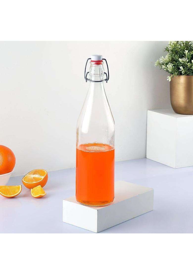 CELLO Aquaria Glass Water Bottle for Daily Use | 1000 ml | 33.8 fl oz | Lead Free | Leak Proof - Indya