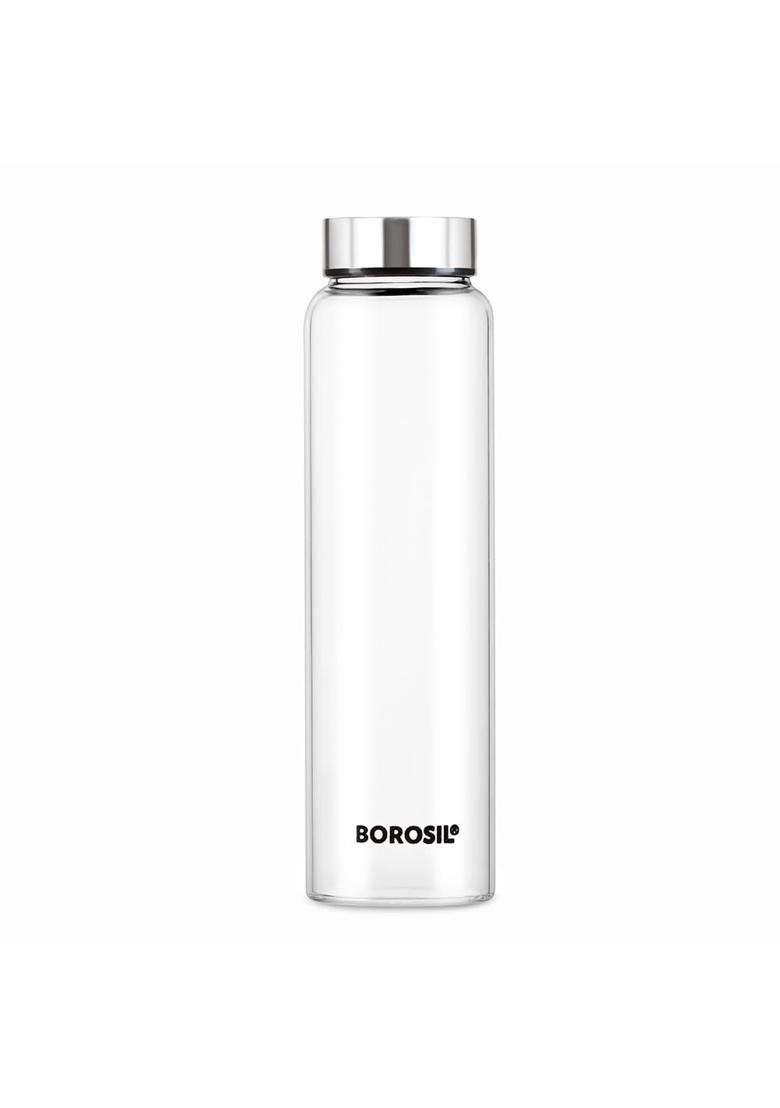 Borosil Crysto Bottle Borosilicate Glass Wide Mouth Bottle for Fridge | 750 ml | 25.4 fl oz - Indya