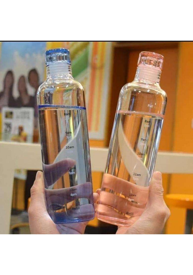 PrimeWorld Borosilicate Glass Water Bottle | 1000 ml | 33.8 fl oz | 6-Piece Set | Leak Proof - Indya