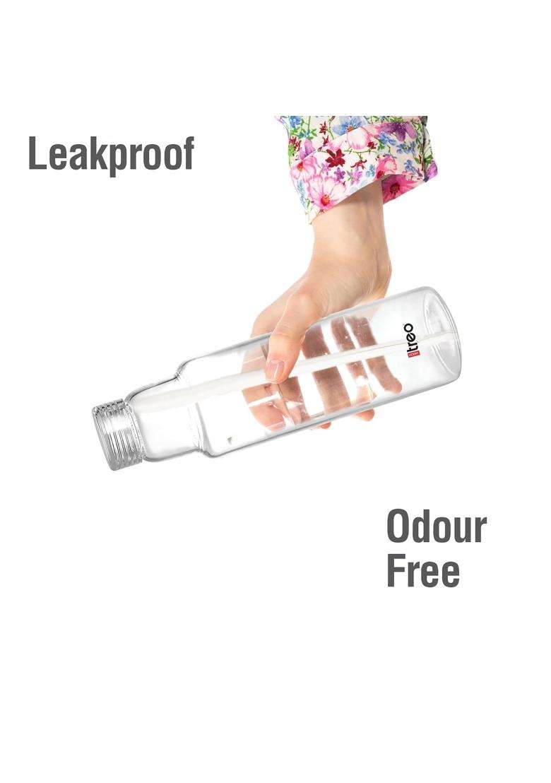Treo By Milton Borosilicate Clarisma 1000 Glass Fridge Water Bottle | 1 L | 1.1 Qt | Leak Proof - Indya
