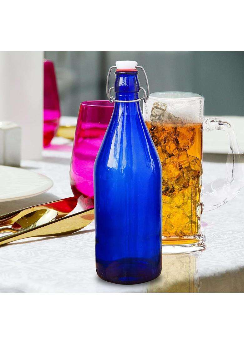 Pure Source India Glass Water Bottle Airtight | 1000 ml | 33.8 fl oz - Indya