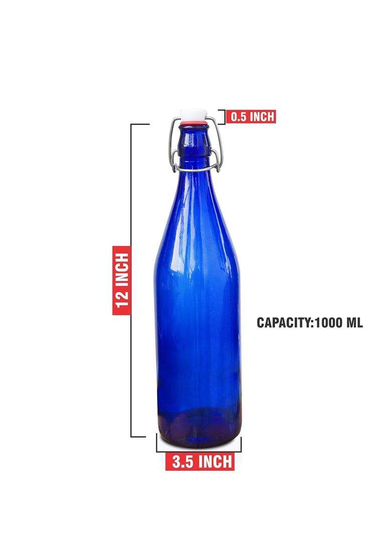 Pure Source India Glass Water Bottle Airtight | 1000 ml | 33.8 fl oz - Indya