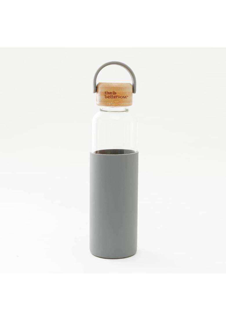 The Better Home Borosilicate Glass Water Bottle with Sleeve | 500 ml | 16.9 fl oz - Indya