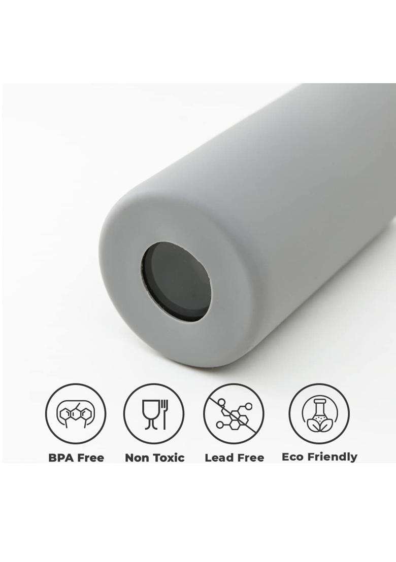 The Better Home Borosilicate Glass Water Bottle with Sleeve | 500 ml | 16.9 fl oz - Indya