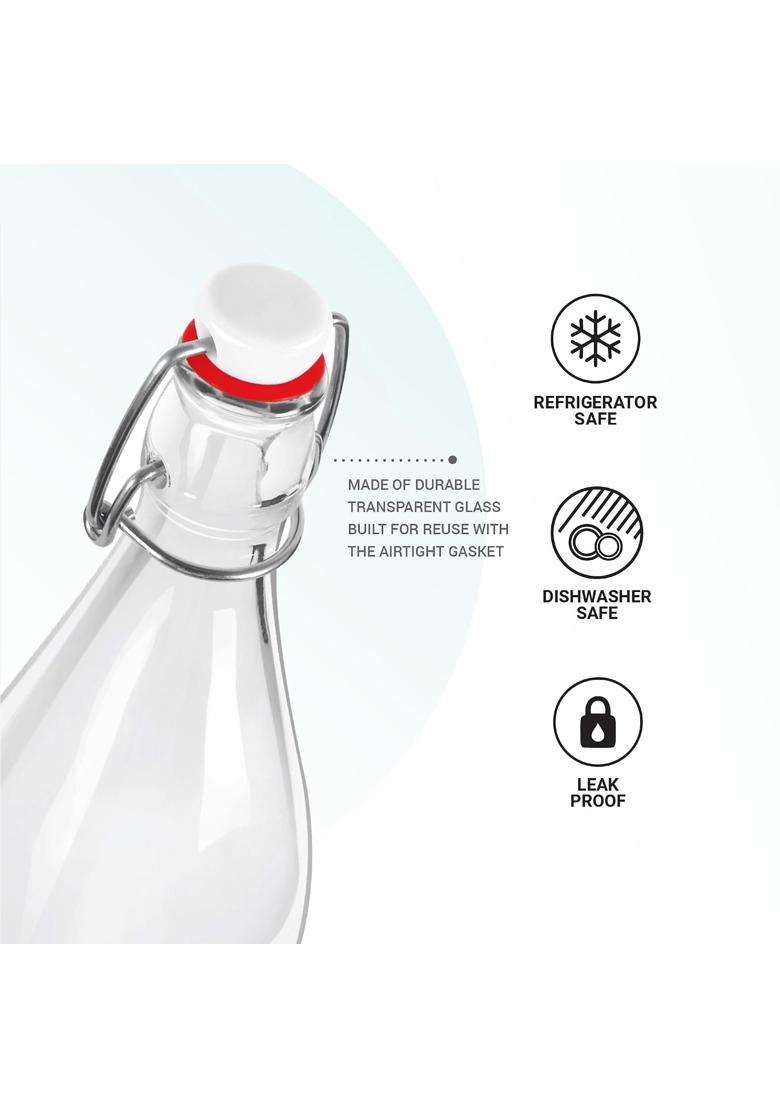 Treo By Milton Aqua Delite Glass Bottle | 1000 ml | 33.8 fl oz - Indya