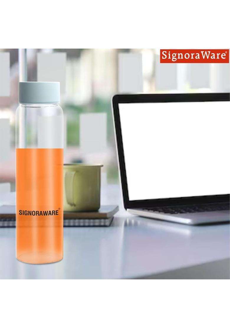 SIGNORA WARE Signoraware Cool Stream Borosilicate Glass Bottle | 1 L | 1.1 Qt | Leak Proof - Indya