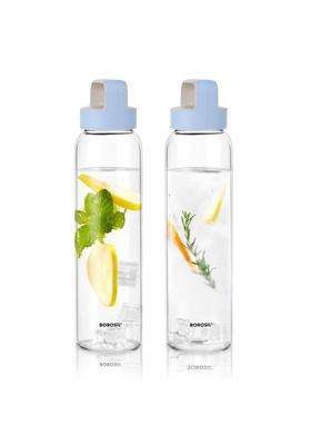 Borosil Crysto Borosilicate Glass Bottle | 1000 ml | 33.8 fl oz | Pack of 2