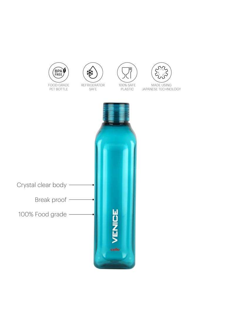 CELLO Venice Plastic Water Bottle | 1 L | 1.1 Qt | 3-Piece Set - Indya