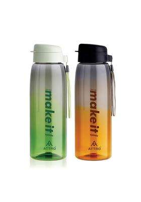 ATTRO Sip Star Plastic Water Bottle | 1000 ml | 33.8 fl oz | 2-Piece Set | BPA Free | Leak Proof