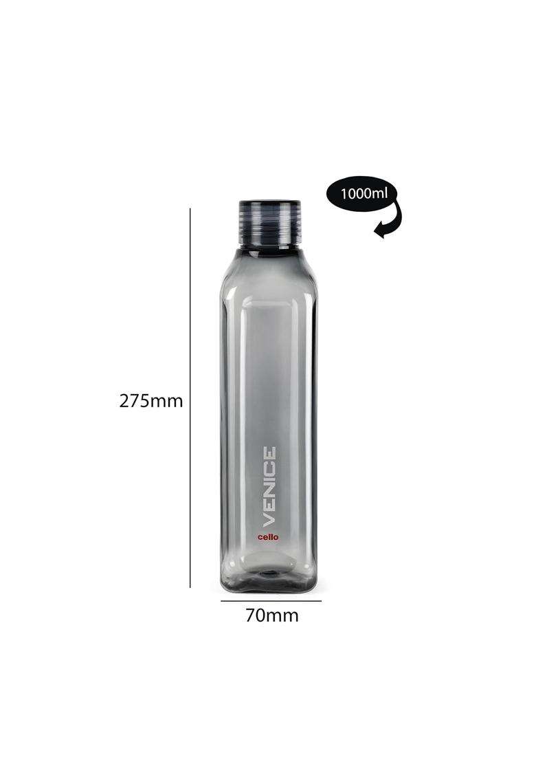 CELLO Venice Plastic Water Bottle | 1 L | 1.1 Qt | 2-Piece Set - Indya