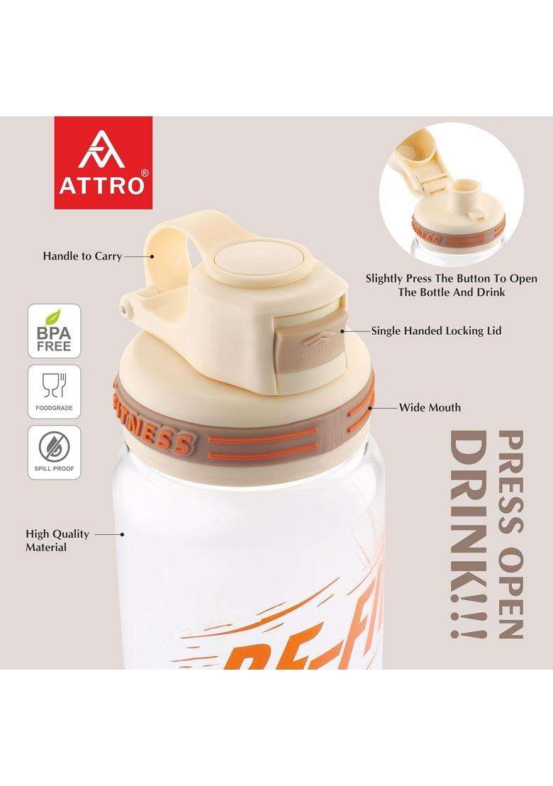 ATTRO BeFit Sports Water Bottle | 1000 ml | 33.8 fl oz | BPA Free | Leak Proof - Indya