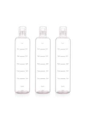 ATTRO Crystal Plastic Water Bottle BPA Free Leakproof | 1000 ml | 33.8 fl oz | 3-Piece Set