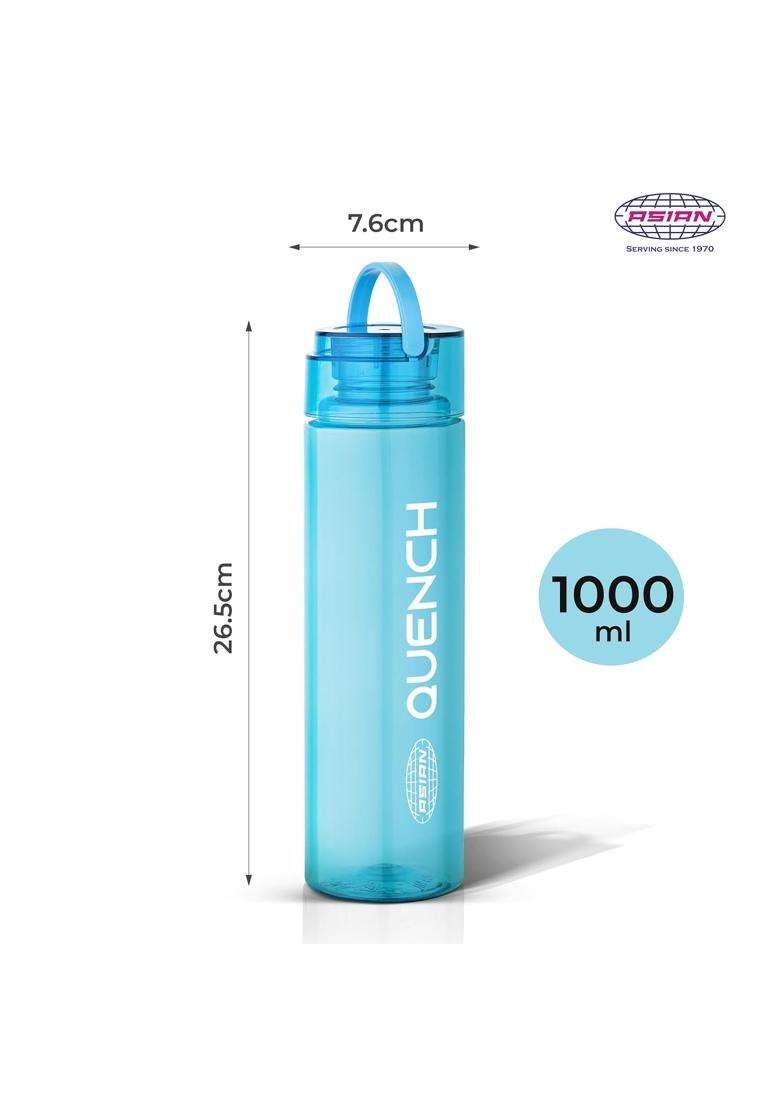 ASIAN Plastowares Quench Water Bottle | 1 L | 1.1 Qt | BPA Free | Leak Proof - Indya
