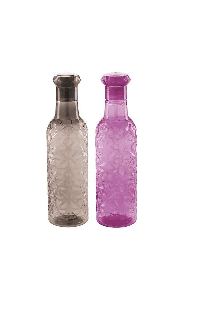 ATTRO Iceberg Plastic Unbreakable Fridge Water Bottle for Office | 1000 ml | 33.8 fl oz | 2-Piece Set - Indya