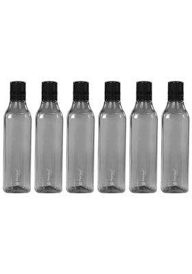 PEARLPET Cubic BPA-free Plastic Water Bottle Pcs | 1000 ml | 33.8 fl oz | 6-Piece Set