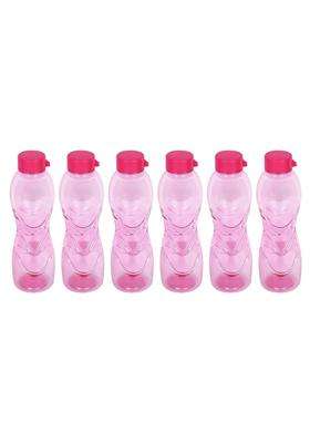 PEARLPET Trinity BPA-Free Plastic Water Bottle Set | 1000 ml | 33.8 fl oz | Pack of 6 | Leak Proof