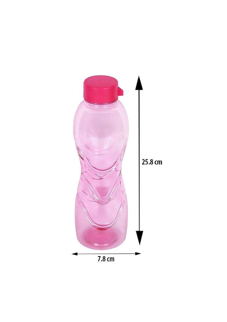 PEARLPET Trinity BPA-Free Plastic Water Bottle Set | 1000 ml | 33.8 fl oz | Pack of 6 | Leak Proof - Indya