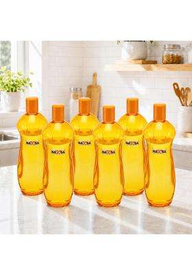 Nayasa Loopy Pet Plastic Fridge Water Bottles | 1000 ml | 33.8 fl oz | 6-Piece Set | BPA Free | Leak Proof