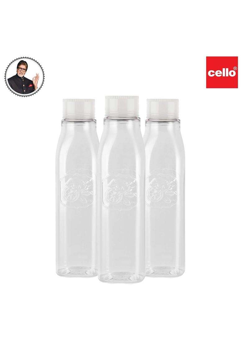 CELLO Fridge Door Water Bottles | 1000 ml | 33.8 fl oz | 3-Piece Set | Leak Proof | Food Safe - Indya