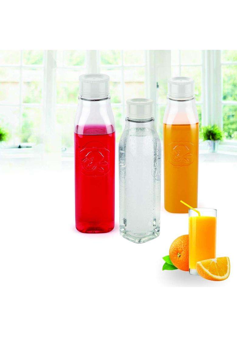 CELLO Fridge Door Water Bottles | 1000 ml | 33.8 fl oz | 3-Piece Set | Leak Proof | Food Safe - Indya
