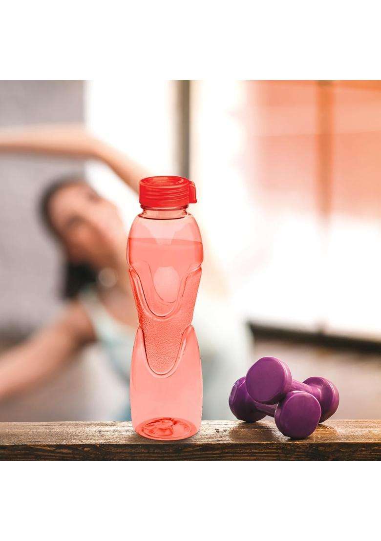 MILTON Mayo PET Water Bottle | 1 L | 1.1 Qt | 6-Piece Set | BPA Free | Leak Proof | Food Safe - Indya