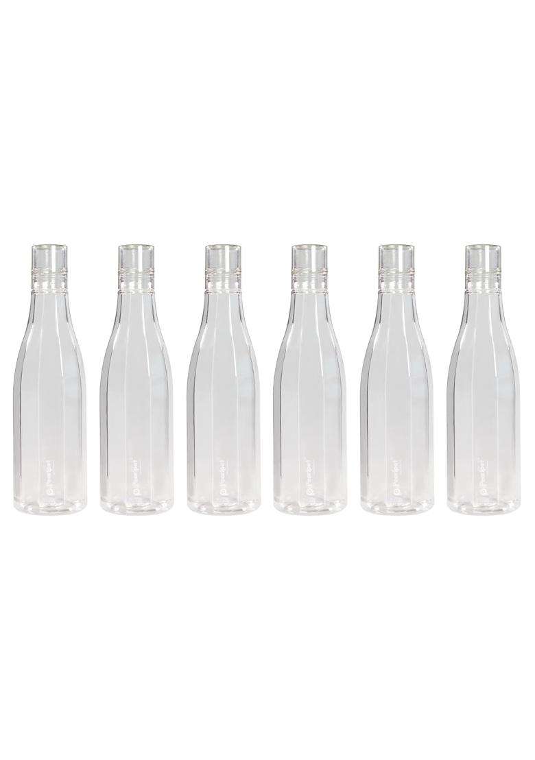 PEARLPET Azzure BPA-free Plastic Water Bottle Pcs | 1000 ml | 33.8 fl oz | 6-Piece Set - Indya