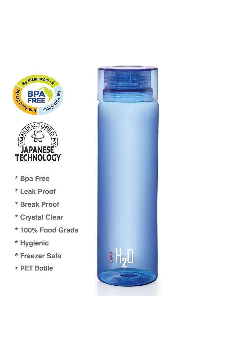 CELLO H2O Water Bottles | 1000 ml | 33.8 fl oz | 3-Piece Set | Leak Proof | Food Safe - Indya