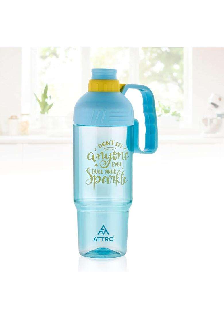 ATTRO My Cup Tumbler Plastic Water Bottle with Handle | 1000 ml | 33.8 fl oz | BPA Free | Leak Proof - Indya