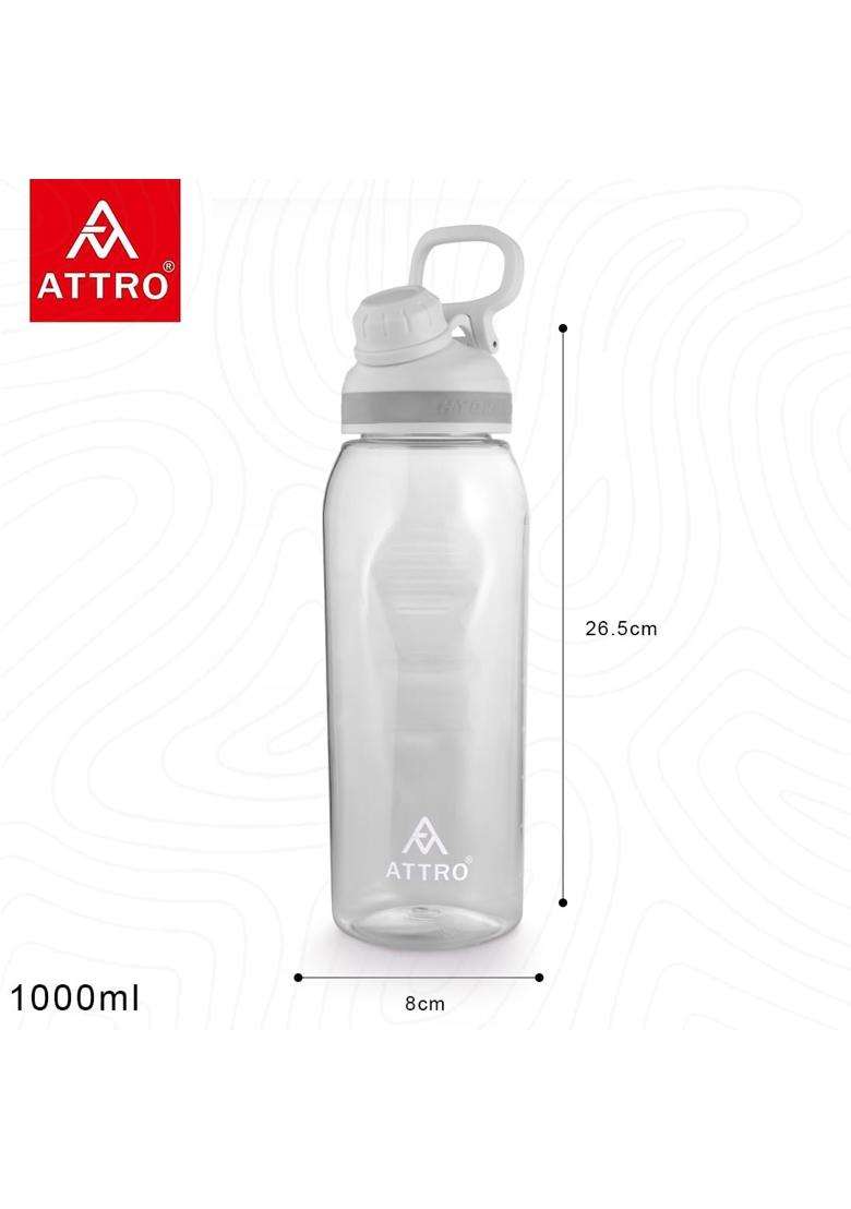 ATTRO Gym Mate Water Bottle | 1 L | 1.1 Qt | BPA Free | Leak Proof - Indya