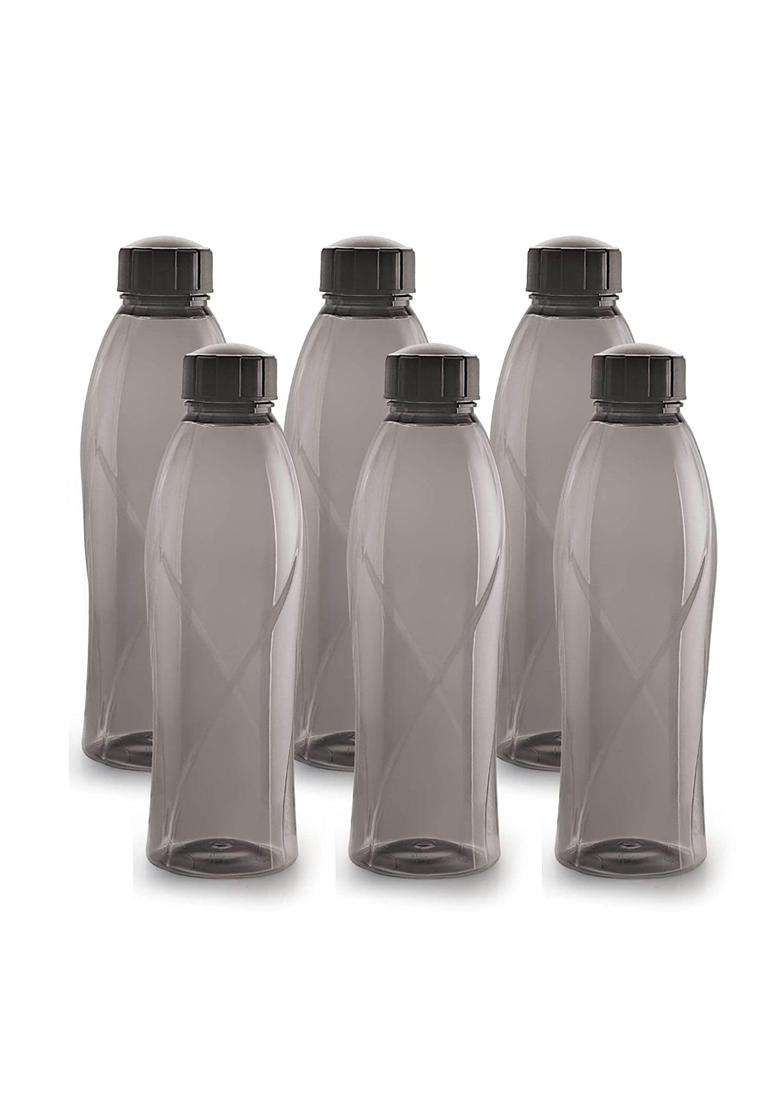 CELLO Texas PET Bottle Leak Proof and Break Proof | 1 L | 1.1 Qt | 6-Piece Set - Indya