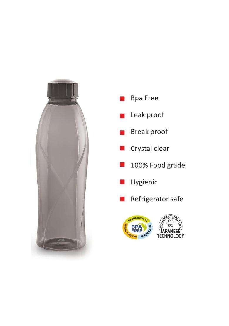 CELLO Texas PET Bottle Leak Proof and Break Proof | 1 L | 1.1 Qt | 6-Piece Set - Indya