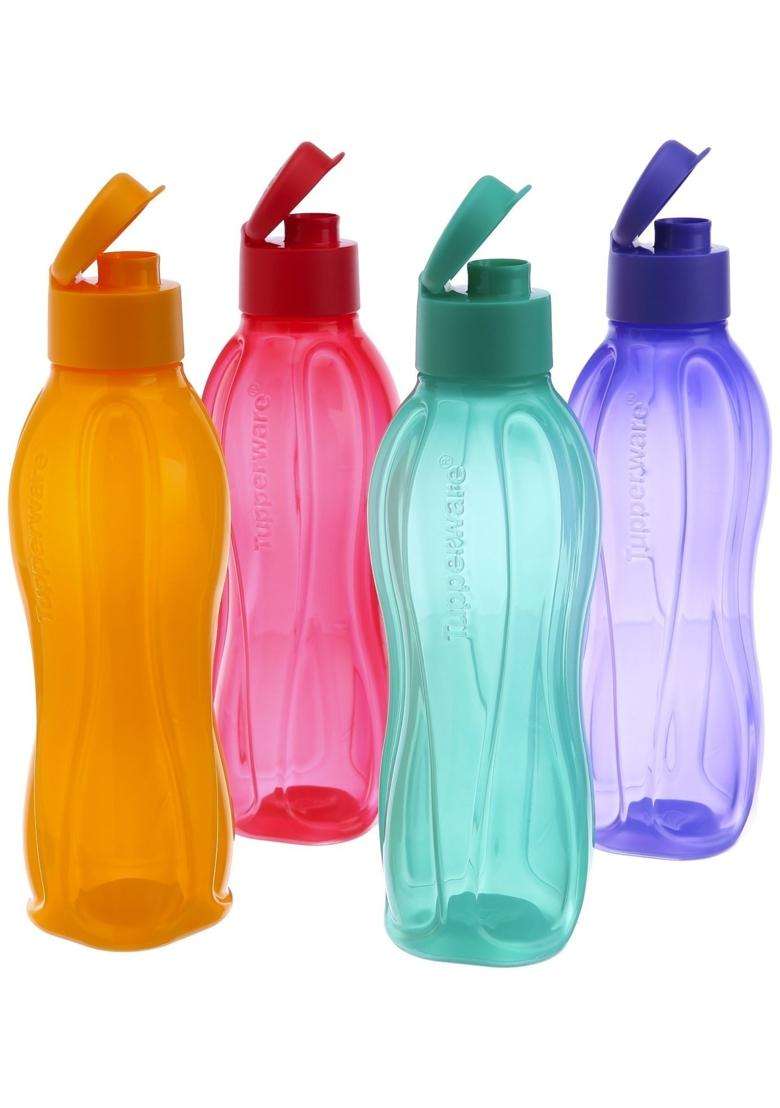 Tupperware Plastic Bottle | 1000 ml | 33.8 fl oz | 4-Piece Set - Indya