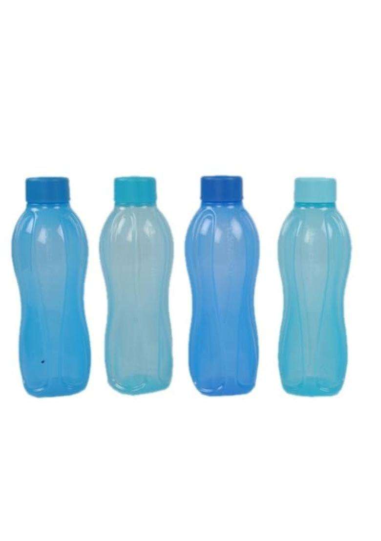 Tupperware Aquasafe Plastic Round Bottle Set of Bottle | 1 L | 1.1 Qt | 4-Piece Set - Indya