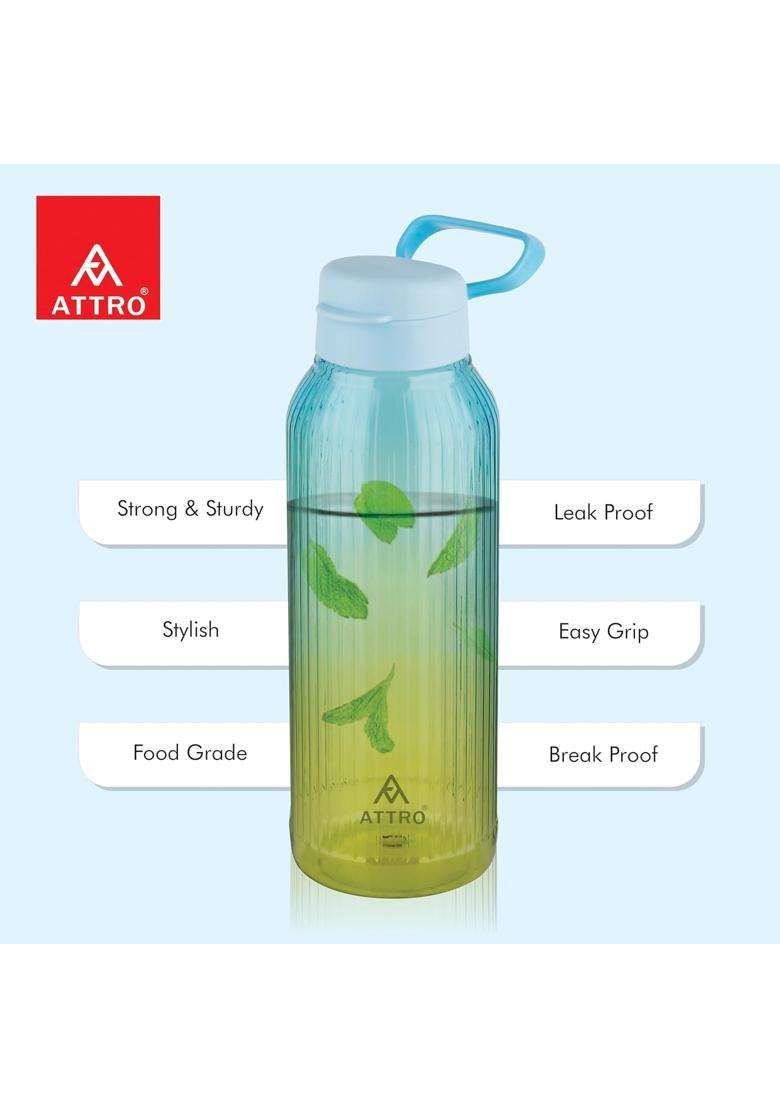 ATTRO Linear Deluxe BPA-Free Plastic Water Bottle with Leak-Proof Flip-Top Cap | 1.5 L | 1.6 Qt - Indya