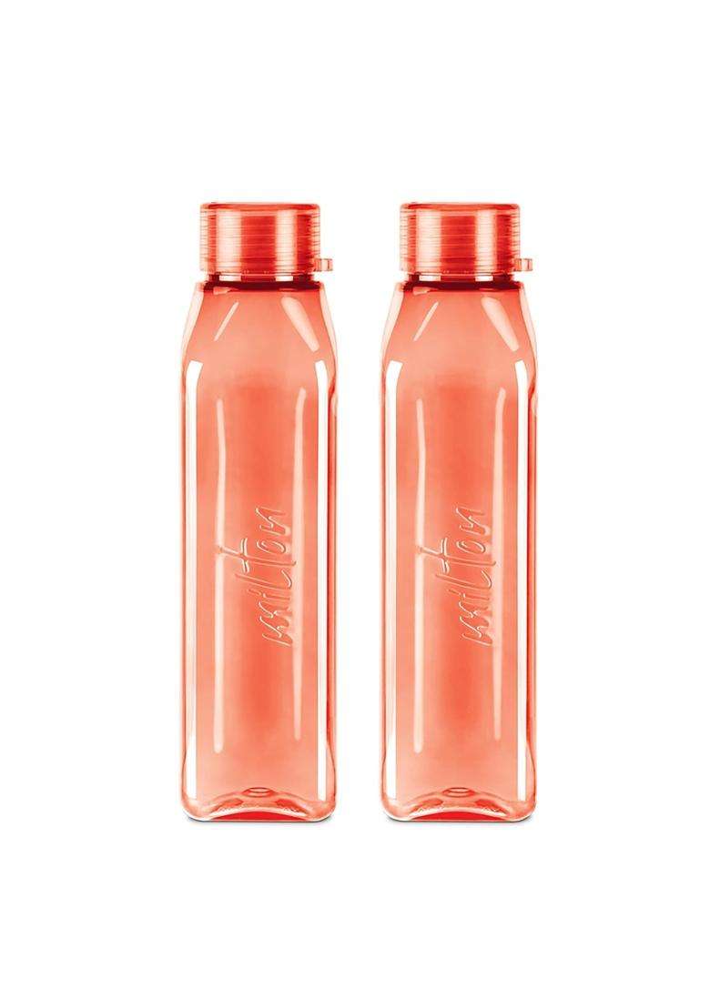 MILTON Prime Water Bottles | 1 L | 1.1 Qt | Pack of 2 | BPA Free | Leak Proof - Indya
